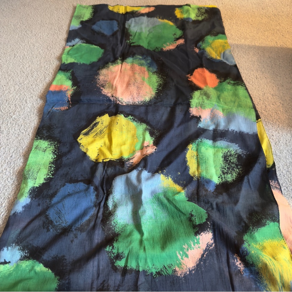 NWT Marimekko Multicolor Abstract Scarf - Picture 4 of 7